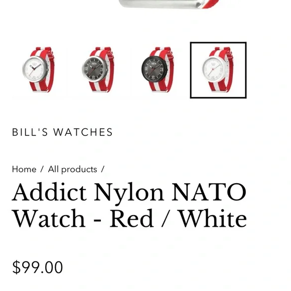 NEW IN BOX bill’s USA watches White Watch face 2 Interchangeable Straps Unisex - Picture 8 of 11